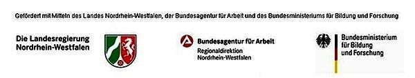 Logo NRW und Bundesagentur für Arbeit und Bundesministerium für Bildung und Forschung